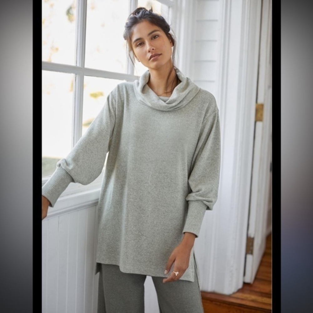 Anthropologie Maeve Cowl Neck Long Sleeve Tunic Sweater oversized size XS